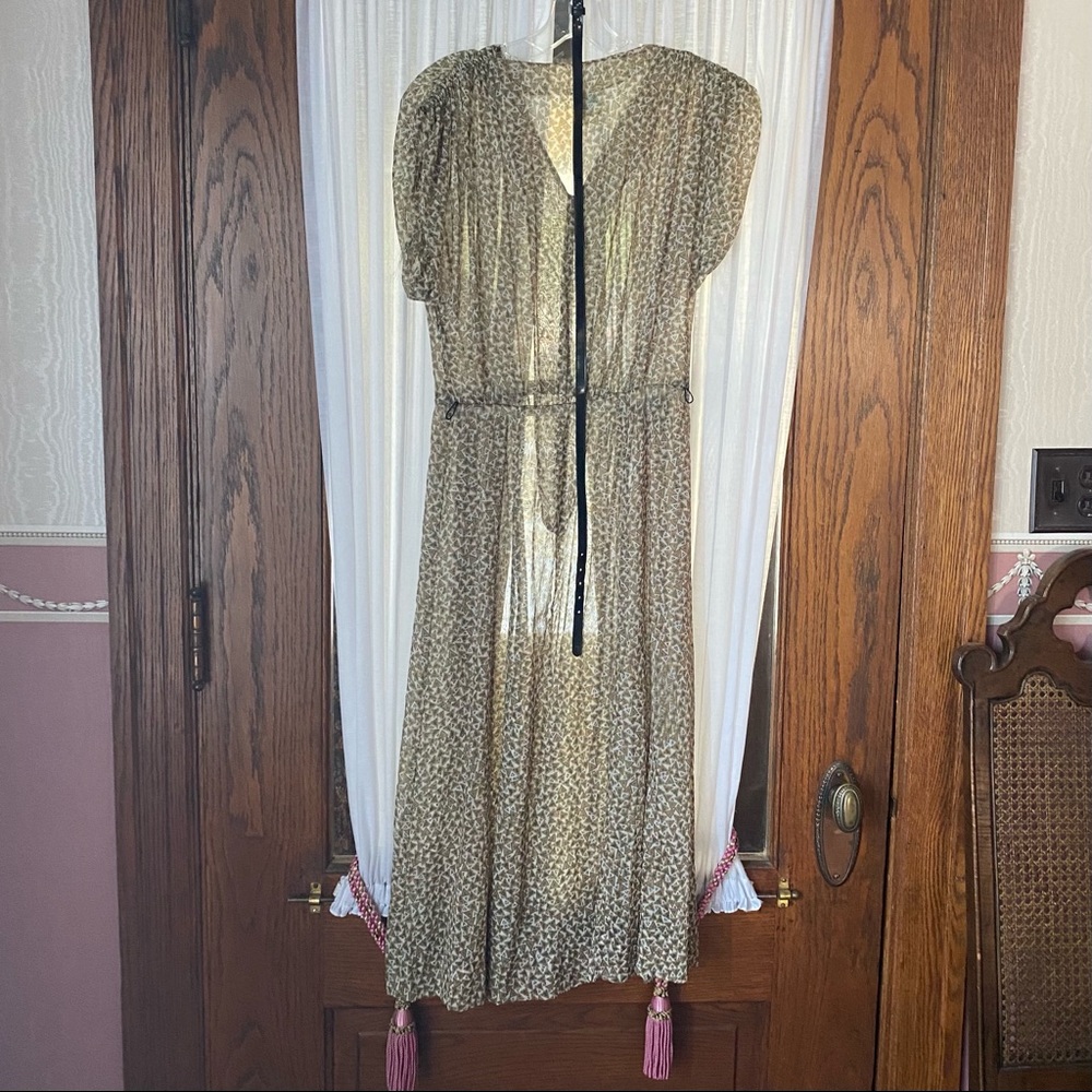 Vintage Nelly Don sheer belted dress